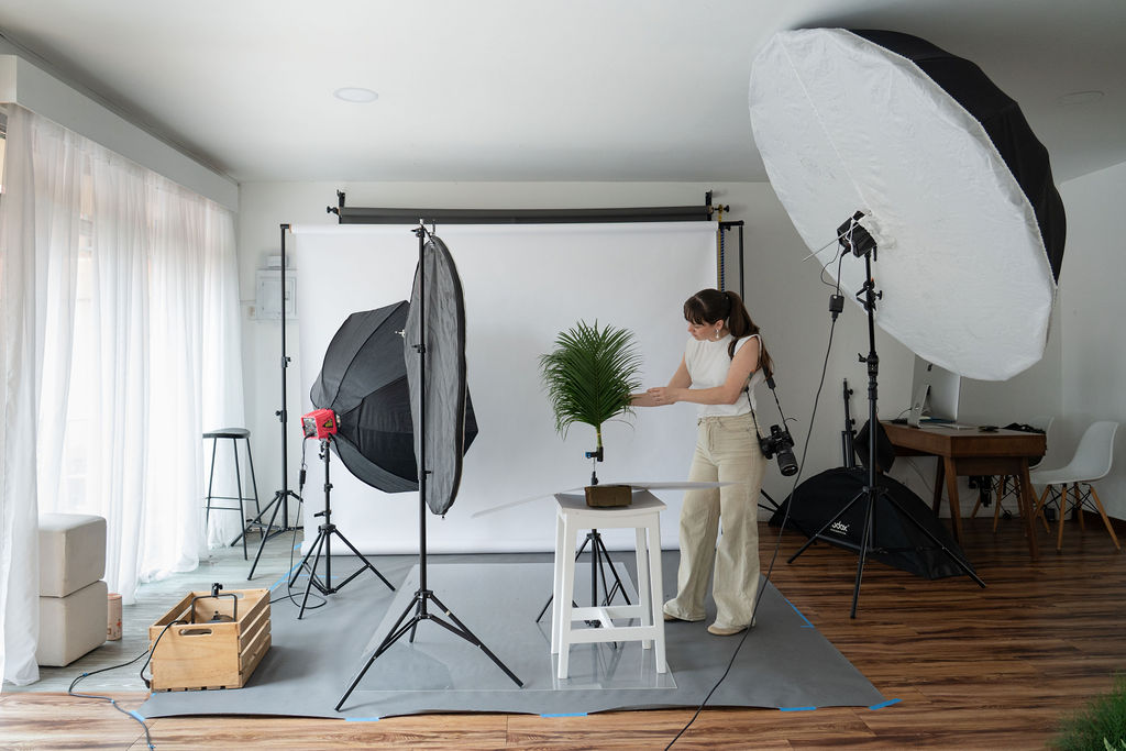 Sesión de fotografía comercial